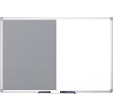 Kombitafel Filztafel und Whiteboard magnetisch weiß grau 120x120 cm