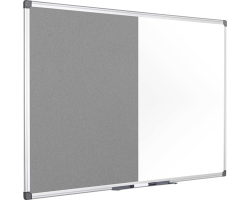 Kombination aus Whiteboard und Pinnwand mit Stiftablage