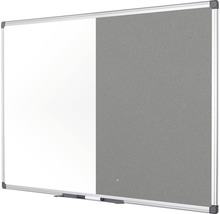 Kombitafel Filztafel und Whiteboard magnetisch weiß grau 120x120 cm