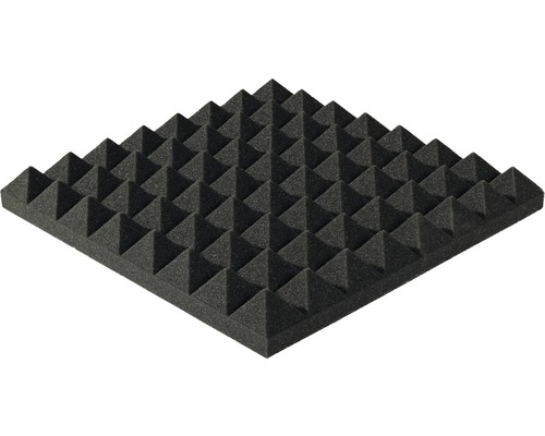 Akustikschaumstoff Akupur Pyramidenschaumstoff Platte 40x40x5 cm Akustikschaumstoffplatte mit Pyramidenmuster