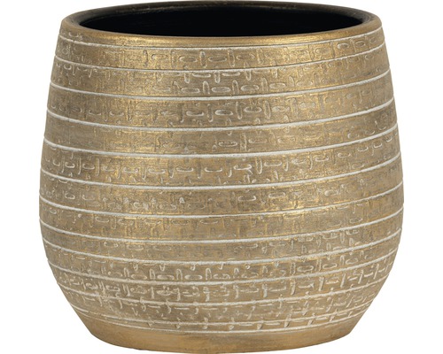 Übertopf innen Passion für Pottery Solano Ø 16 cm H 14 cm Ton gold