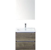Waschtisch mit zwei Schubladen, Waschbecken und Spiegel