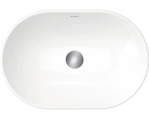 Aufbauschale aus Keramik mit rundem Ablaufstopfen