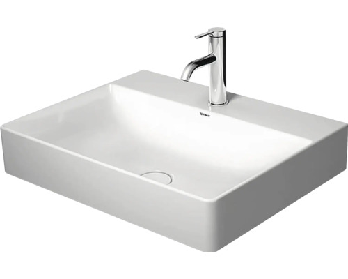 DURAVIT Aufsatzwaschbecken DuraSquare 60 x 47 cm weiß glänzend mit nicht verschließbarem Ablaufventil 2353600071 DURAVIT Aufsatzwaschbecken DuraSquare 60 x 47 cm weiß glänzend mit nicht verschließbarem Ablaufventil 2353600071