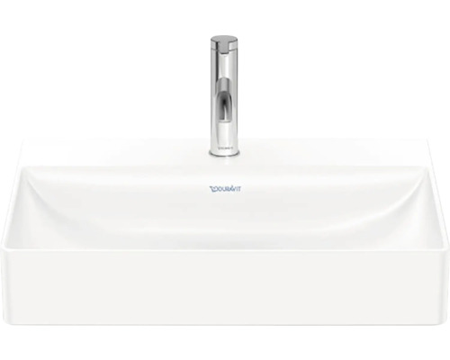 Weißes Keramik Waschbecken mit Armatur