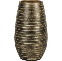 Pflanzvase innen Passion for Pottery Solano Ton Ø 24 cm H 50 cm schwarz/gold
