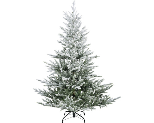 Künstlicher, beschneiter Weihnachtsbaum mit Ständer