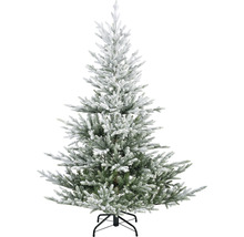 Verschneiter Weihnachtsbaum auf einem Ständer
