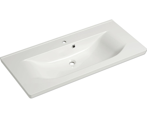 Keramikwaschtisch mit Hahnloch und Überlauf