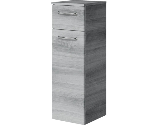 Schmaler Badezimmer-Hochschrank mit zwei Schubladen und Griffen