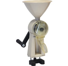 Handbetriebene Getreidemühle mit Trichter