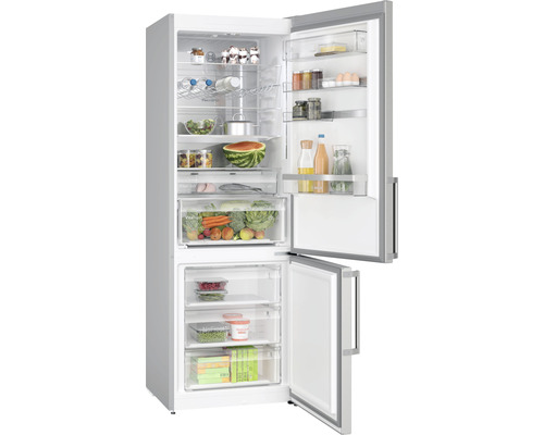 Geöffneter Kühlschrank mit Lebensmitteln