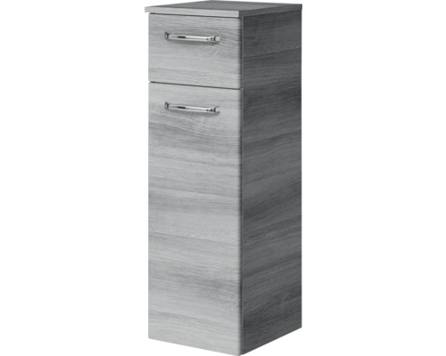 Hochschrank mit zwei Schubladen und Griffen für das Badezimmer