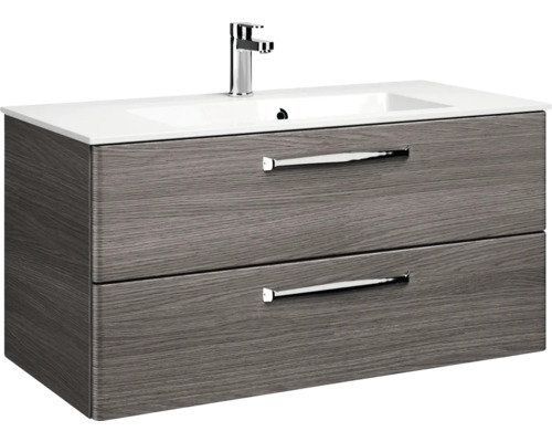 Waschtischunterschrank mit zwei Schubladen, Waschbecken und Armatur
