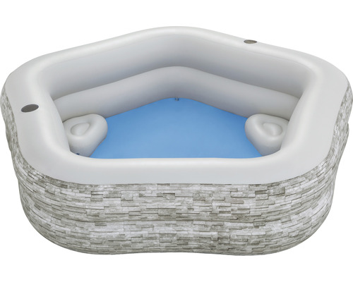 Aufblasbarer Whirlpool mit Steinmuster-Optik