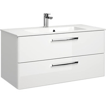 Waschtischunterschrank mit zwei Schubladen und Aufsatzwaschbecken