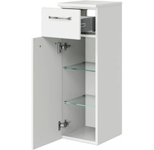 Badezimmerschrank mit Schublade, Tür und Glasböden
