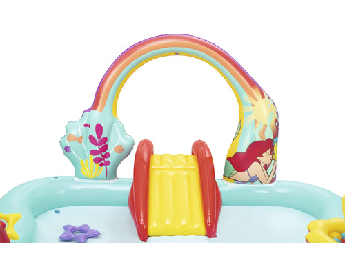 Aufblasbares Planschbecken mit Rutsche und Disney Die kleine Meerjungfrau Design