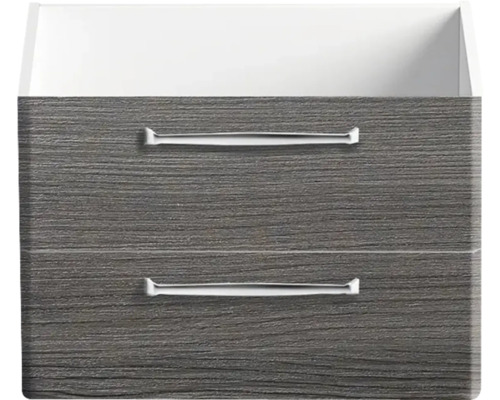 Waschtischunterschrank mit zwei Schubladen und Griffen