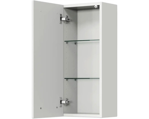 Offener Spiegelschrank mit Glasböden