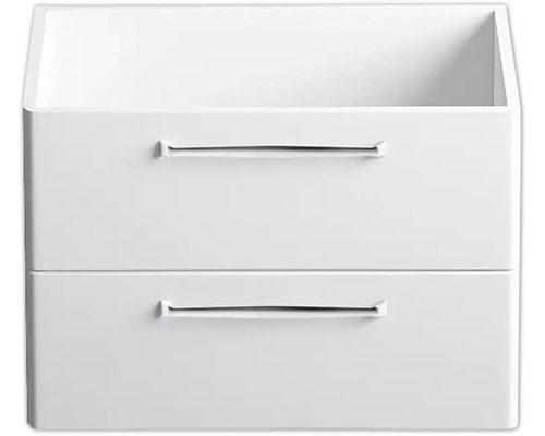 Weißer Badezimmerunterschrank mit zwei Schubladen