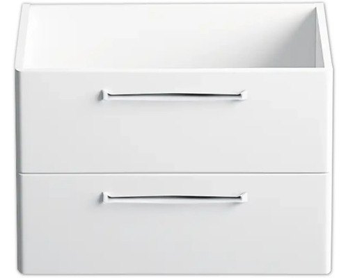 Weißer Bad-Unterschrank mit zwei Schubladen