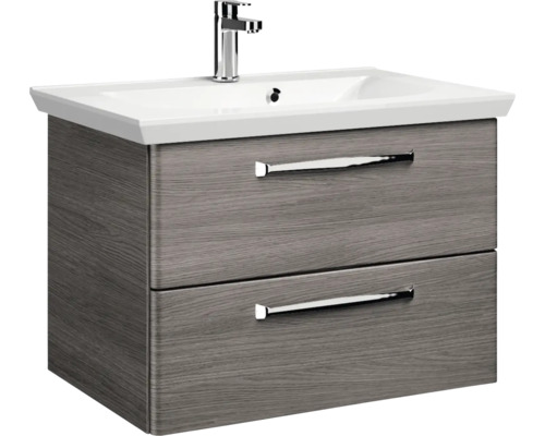 Waschtischunterschrank mit Waschbecken und zwei Schubladen