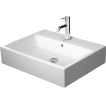 Rechteckiges Aufsatzwaschbecken aus Sanitärkeramik mit Armatur