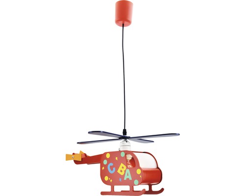 Kinderzimmerleuchte Hubschrauber Hubert Holz bunt lackiert 1-flammig HxLxB 200x430x150 mm