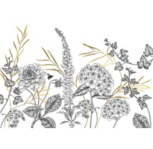 Illustration verschiedener Gartenblumen