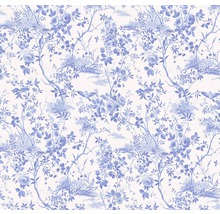 Tapete mit Blumen-, Vogel- und Baumdesign