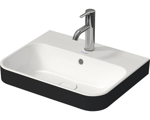 DURAVIT Aufsatzwaschbecken 50 x 40 cm Happy D.2 Plus Anthrazit/weiß 2360506100 Waschtisch mit Armatur