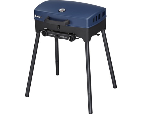 Enders Tischgrill Explorer Next 2 Brenner 50 mbar blau inkl. herausnehmbare Fettauffangschale