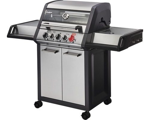 Enders Gasgrill Monroe Pro 3 SIK Turbo 3 Brenner 58 x 143,5 cm Edelstahl inkl. herausnehmbare Fettauffangschale