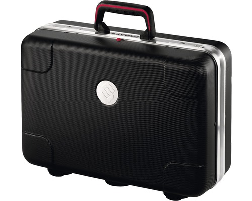 Schwarzer Werkzeugkoffer mit Tragegriff