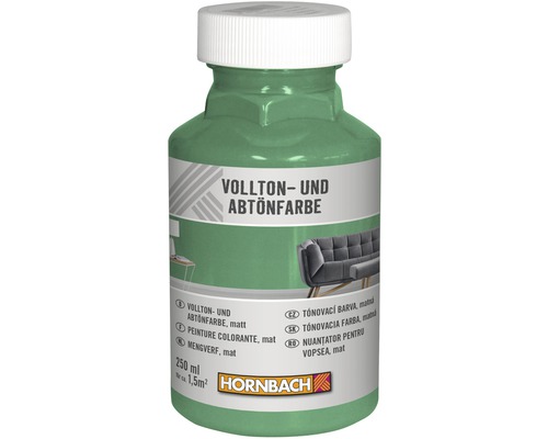 HORNBACH Voll- und Abtönfarbe moos 250 ml Vollton- und Abtönfarbe in einer 250 ml Flasche