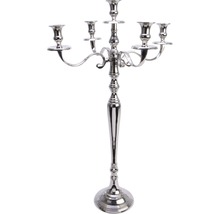 Kerzenleuchter 5-armig H 80 cm Ø 40.5 cm silber