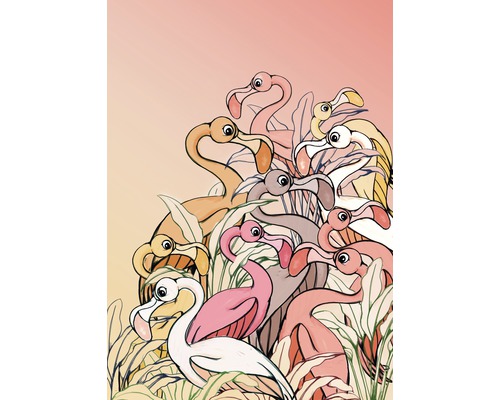 Fototapete Vlies DX4-012 Disney Edition 4 Flamingos and Lillys 4-tlg. 200 x 280 cm