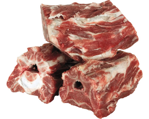 Stapel von rohen Rinderhalsstücken