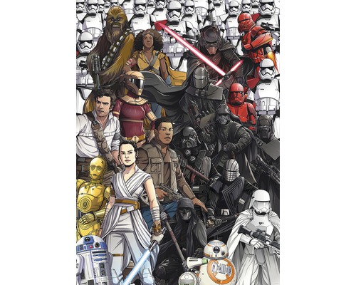 Fototapete Vlies DX4-075 Disney Edition 4 Star Wars Retro Cartoon 4-tlg.  200 x 280 cm