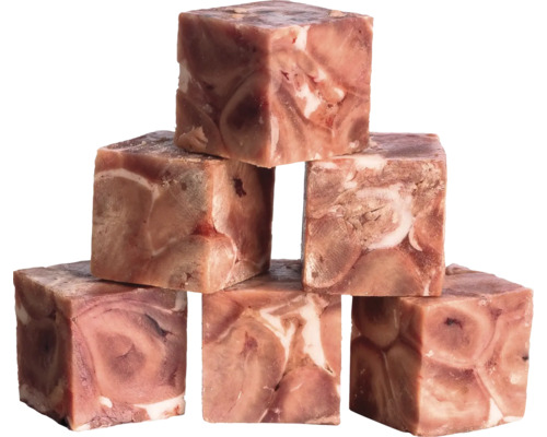 Sechs Sülze Würfel gestapelt