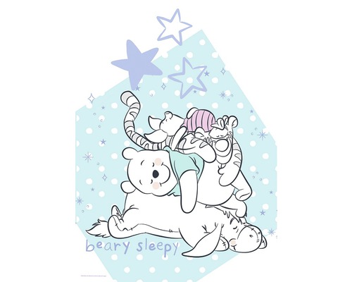 Illustration von Winnie Puuh und seinen Freunden beim Schlafen