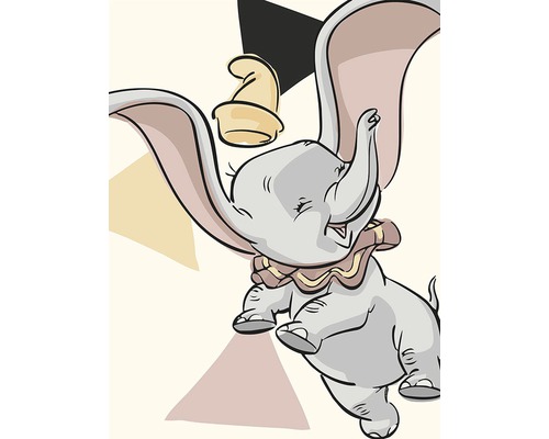 Illustration von Dumbo, dem fliegenden Elefanten mit Hut