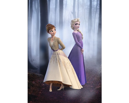 Poster Frozen Wood Walk 50x70 cm Anna und Elsa aus dem Film Die Eiskönigin in einem Wald