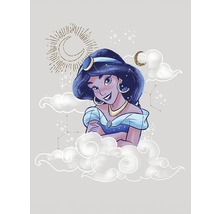 Illustration von Jasmin aus dem Film Aladdin, umgeben von Wolken und Monden