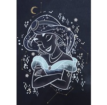 Zeichnung von Prinzessin Jasmin mit Sternen und Sternbildern