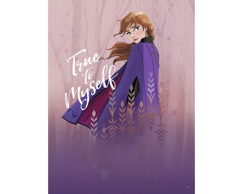 Poster Frozen Anna True to Myself 30x40 cm Anna aus Die Eiskönigin mit dem Schriftzug True to Myself