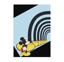 Illustration mit Mickey Mouse und Tunnelbögen