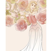 Illustration von Aurora mit Blumenornamenten