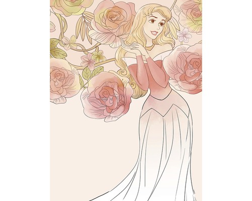 Illustration von Prinzessin Aurora mit Rosen